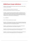 BCBA Exam Cooper definitions Questions and Answers Solved 100&percnt;