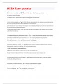 BCBA Exam practice Questions And Answers With Verified Solutions Graded A&plus;