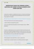 GERONTOLOGY EVOLVE TEST VERSION A&comma;B AND C QUESTIONS AND CORRECT DETAILED ANSWERS LATEST UPDATE 2024-2025 