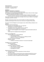 Organisatiekunde, Grondslagen van het management Hoofdstuk 1,5 en 6