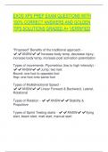 EXOS XPS PREP EXAM QUESTIONS WITH 100&percnt; CORRECT ANSWERS AND GOLDEN TIPS SOLUTIONS GRADED A&plus; VERRIFIED