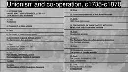 Unionism and co-operation c1785-c1870