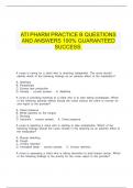  ATI PHARM PRACTICE B QUESTIONS AND ANSWERS 100&percnt; GUARANTEED SUCCESS&period;