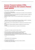 Cannon Financial Institute CFIRs Sample Questions And answers Newest Latest 2024&sol;25