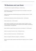 TN Business and Law Exam  Questions And Answers With Verified Solutions Graded A&plus;
