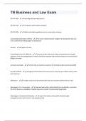 TN Business and Law Exam Questions and Answers Solved 100&percnt;