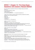 IFSTA 7 - Chapter 12 - Fire Hose Exam Questions and answers &vert; Newest 2024&sol;25