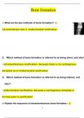 Bone formation Questions and Answers &lpar;2024 &sol; 2025&rpar; &lpar;Verified Answers&rpar;