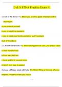 D & S STNA Practice Exam 1 Questions and Answers &lpar;2024 &sol; 2025&rpar; &lpar;Verified Answers&rpar;
