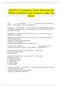  NASCLA Contractors Guide Arkansas 8th Edition Questions And Answers Latest Top Score&period;