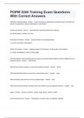 POPM 3240 Training Exam Questions With Correct Answers&period;