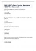 PMPO SAFe Exam Review Questions 100&percnt; Well Answered&period;