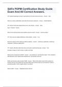 SAFe POPM Certification Study Guide Exam And All Correct Answers&period;