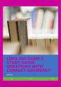 LDRS 302 EXAM 1 STUDY GUIDE QUESTIONS WITH CORRECT ANSWERS&excl;&excl;