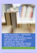 PSIO 305 EXAM 2 - MATERIAL FROM LECTURES 9-15 &lpar; FEATURES QUESTIONS FROM THE DAILY AND WEEKLY QUIZZES AS WELL AS QUESTIONS I CREATED BASED ON LECTURE MATERIAL FROM LECTURES 9-15&rpar; GRADED TO SCORE A&plus;