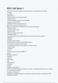 RCP 330 Quiz 1 2024 Verified Questions & Answers