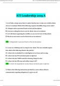 ATI Leadership 2019 A Questions and Answers&vert; 100&percnt; Correct Verified Answers