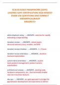 SCALED AGILE FRAMEWORK &lpar;SAFE&rpar;- LEADING SAFE CERTIFICATION 2024 NEWEST  EXAM 150 QUESTIONS AND CORRECT ANSWERS&vert;ALREADY GRADED A&plus;