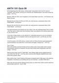 ANTH 101 Quiz 09 Questions with correct answers latest updated graded a&plus;