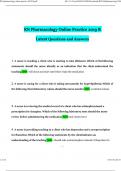 RN Pharmacology Online Practice 2019 B Questions and Answers Latest &vert; 100&percnt; Correct Answers