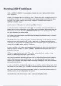 Nursing 2200 Final Exam  &vert; Questions and Verified 