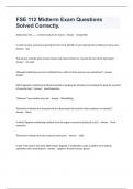 FSE 112 Midterm Exam Questions Solved Correctly&period;