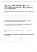 FSE 112 - Princ of Funeral Service - Module 2 Comprehensive Exam And All Correct Answers&period;
