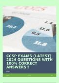 CCSP EXAMS &lpar;LATEST&rpar; 2024 QUESTIONS WITH 100&percnt; CORRECT ANSWERS&excl;&excl;