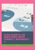 CCSA EXAM 61-90 QUESTIONS WITH CORRECT ANSWERS&excl;&excl;