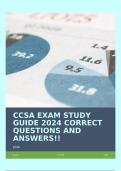 CCSA EXAM STUDY GUIDE 2024 CORRECT QUESTIONS AND ANSWERS&excl;&excl;
