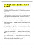 BIO 315&vert;60 Exam 1 Questions Correct Answers&vert;2024