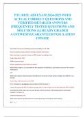 PTU RITE AID EXAM 2024-2025 WITH  ACTUAL CORRECT QUESTIONS AND  VERIFIED DETAILED ANSWERS  &vert;FREQUENTLY TESTED QUESTIONS AND  SOLUTIONS &vert;ALREADY GRADED  A&plus;&vert;NEWEST&vert;GUARANTEED PASS &vert;LATEST  UPDATE