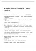 Georgette PMHNP Review With Correct Answers&period;