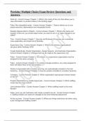 Workday Multiple Choice Exam Review Questions and Answers&period;