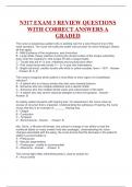 N317 EXAM 3 REVIEW QUESTIONS WITH CORRECT ANSWERS A GRADED