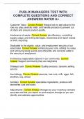 PUBLIX MANAGERS TEST WITH COMPLETE QUESTIONS AND CORRECT ANSWERS RATED A&plus;