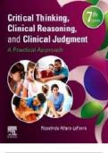 TEST BANK CRITICAL THINKING&comma; CLINICAL REASONING AND CLINICAL JUDGEMENT A PRACTICAL APPROACH 7TH EDITION ALL CHAPTERS INCLUDED AND COMPLETE GUIDE&period;