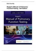 TEST BANK&colon;  Ruppel's Manual of Pulmonary Function Testing&comma; 12th Edition