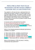 PHTLS PRE & POST TEST EXAM QUESTIONS AND DETAILED CORRECT ANSWERS 2025 &vert; GUARANTEED PASS