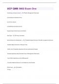 UCF QMB 3602 Exam One 2024&sol;2025 Questions and Answers with complete solution