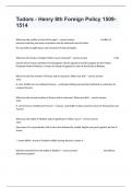 Tudors - Henry 8th Foreign Policy 1509-1514 Comprehensive Test Prep Actual Questions And Correct Detailed Answers&period;