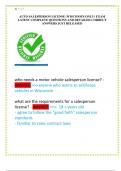 AUTO SALESPERSON LICENSE &lpar;WISCONSIN ONLY&rpar; EXAM  LATEST COMPLETE QUESTIONS AND DETAILED CORRECT  ANSWERS JUST RELEASED 