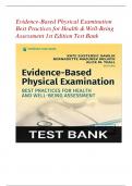 COMPLETE TEST BANK for Evidence-Based Physical Examination&colon; Best Practices for Health & Well-Being Assessment&lpar;1st Edition &rpar; Kate Sustersic Gawlik&comma;2024 &vert;&vert;GRADED A&plus;&vert;&vert; NEW UPDATE