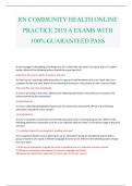 RN COMMUNITY HEALTH ONLINE PRACTICE 2019 A EXAMS WITH 100&percnt; GUARANTEED PASSRN COMMUNITY HEALTH ONLINE PRACTICE 2019 A EXAMS WITH 100&percnt; GUARANTEED PASS