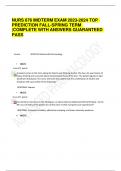 NURS 676 MIDTERM EXAM TOP PREDICTION FALL-SPRING TERM &vert;COMPLETE WITH ANSWERS 