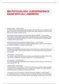 MO PSYCHOLOGY JURISPRUDENCE EXAM WITH ALL ANSWERS