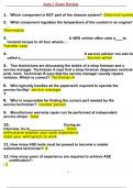 Automotive Technology Level 1 Exam Study Guide WITH ACTUAL EXAM QUESTIONS AND 100&percnt; CORRECT