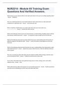 NUR2214 - Module 05 Training Exam Questions And Verified Answers&period;