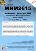 MNM2615 Assignment 1 &lpar;COMPLETE ANSWERS&rpar; Semester 1 2025 - DUE March 2025