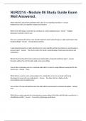 NUR2214 - Module 06 Study Guide Exam Well Answered&period;